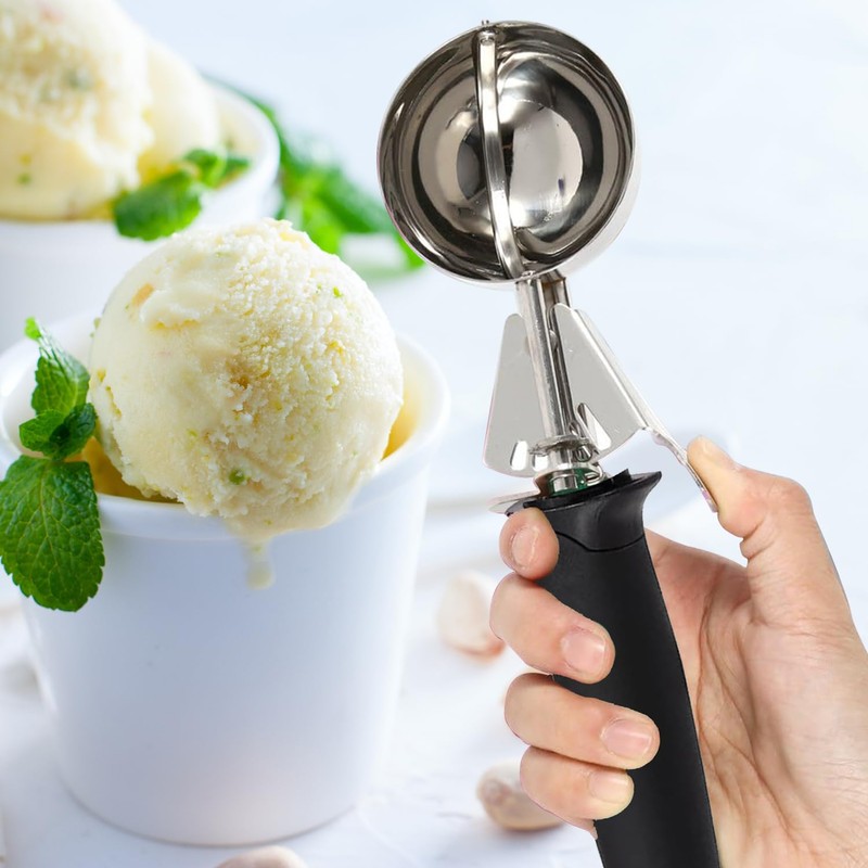 Stainless Steel Ice Cream Scoop Fruit Scoop – Ergonomic Handle,