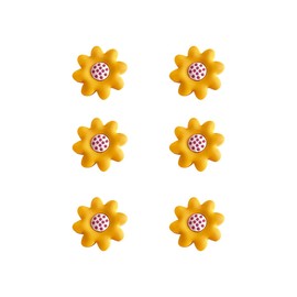 CcHhyyt Mystical Garden Series Cartoon Shape Soft Rubber Knobs for Kids Girls Boys Cabinet Handle Drawer Knobs for Nursery Cabinets Toys 6pcs (Yellow Flower)
