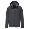 FARVALUE Men's Hooded Softshell Jacket Water Resistant Lightweight Insulated Fleece