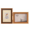 Nakabayashi F-TMS-111-2-BR Two-Tone Resin Photo Frame, 2 Sides, Brown