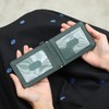 Blue Cynthia Commuter Pass Case, Genuine Leather, Men's, Bifold, Thin,