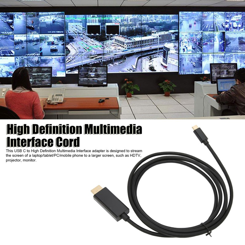 TypeC to High Definition Multimedia Interface Cable Plug and Play