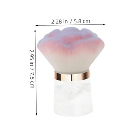 Baluue Nail Dust Brush Soft Powder Remover Tool for Acrylic Nails Flower Shaped Makeup Blush Brush Gentle Cleaning for Sensitive Skin Portable Design for Professional Manicure