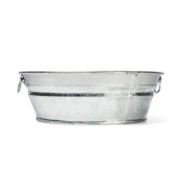 Behrens, Silver 102LFT 2 Qt. Hot Dipped Steel Low Flat Tub, 2 Quart