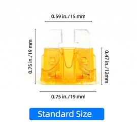 XJlSGXUSG 50Pcs 40Amp Standard Car Fuses, Blade Fuse Assortment Kit for Car, Marine, Truck, RV Fuse Replacement