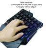 One Handed Keyboard Mouse Set Wired 35 Keys RGB Backlight