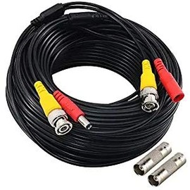 Yeung Qee 15m BNC video power cable security camera Cable with 2 Female Connetors for All HD CCTV DVR Surveillance System (15m)