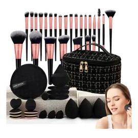 47 Brochas Maquillaje Profesional Y Herramientas Cosméticas                                                                                           