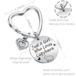 JIUSHUN Capibara Birthday Keychain Gift - Capibara Lover Gifts Animal Gift For Friendship, Daughter, Girlfriend jewelry