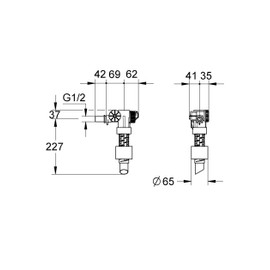 GROHE 42181000 | Filling Valve,1/2"