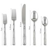 Supreme Housewares 20-Piece Bamboo Shaped Flatware Set, 18/8 Stainless Steel
