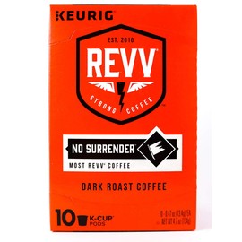 REVV No Surrender, Single-Serve Keurig K-Cup Pods, Dark Roast Coffee, 60 Count