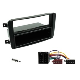 MOTORGUARD Radio Stereo Single Din Facia Fascia Trim Adaptor Fitting Kit Black For Mercedes C Class W203 Clk W209 G Class Vito W639 Viano W639