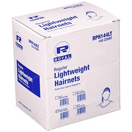 Royal 24" Light Brown Light Weight Hairnet, Disposable and Latex Free, Package of 144