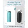 Coolflask Water Bottle 40 oz with Strap, Insulated Metal Water