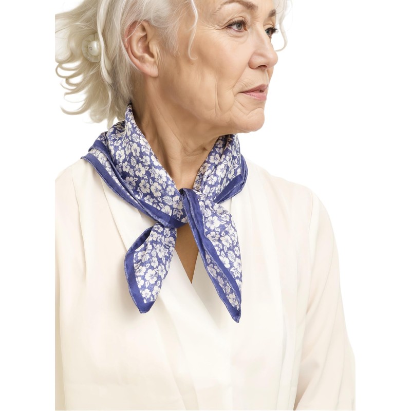 Prettystern Unisex Hand-Rolled Silk Neckerchief Silk Neckerchief for Men and