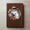 Smiling Hedgehog Wall Decal for Wall, Laptop, Multi-Surface - 3D