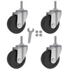 AAGUT 2" Swivel Threaded Casters, 5/16"-18 x 3/4" Stem Rubber