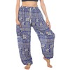 LOFBAZ Pantalones Harem para Mujer S-4XL Plus Elefante Yoga Boho