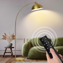 LANICHO LANICHO Arc Floor Lamp with Remote Control and Adjustable Light BulbArched Tall Lamp for Living Room, Bedroom and Reading,Ideal Choice for Home Decor(Gold)