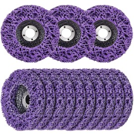 12 Pcs 4-1/2" x7/8'' Stripping Wheels, Remove Paint and Oxidation Poly Strip Suitable for Cleaning Angle Grinder to Remove Paint, Rust and Weld Oxidation (Purple)