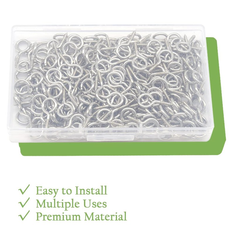 CEEYSEE 300 Pcs Small Screw Eye Mini Screw Eye Pin