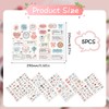 Vordpe 5 Sheets of Stickers Wedding Guest Book 266 Designs