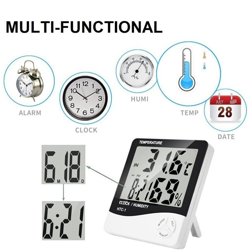 Indoor Digital Thermometer Hygrometer, Accurate Room Temperature Gauge Humidity Monitor