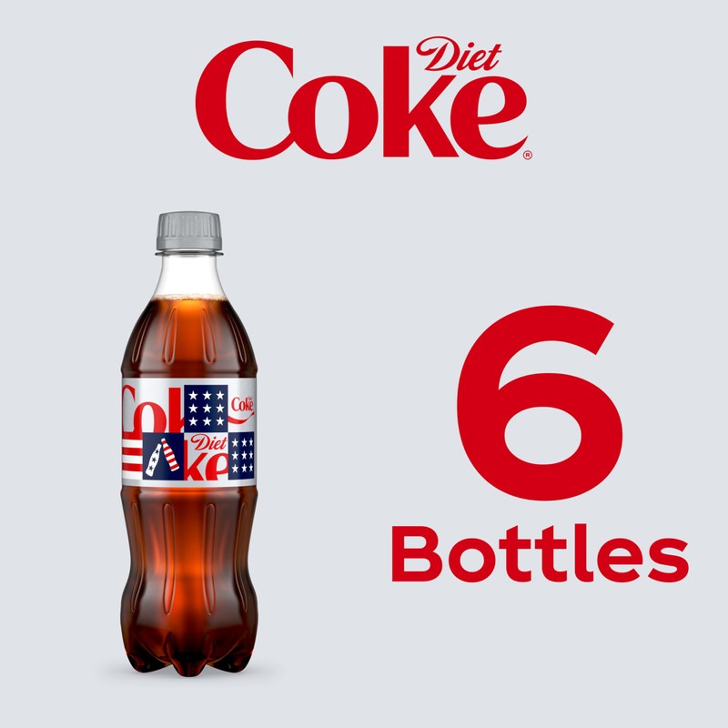 Diet Coke Diet Soda, 16.9 fl oz Bottles, 6 Pack