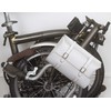 London Craftwork Leather Saddle Bag for Brompton in White