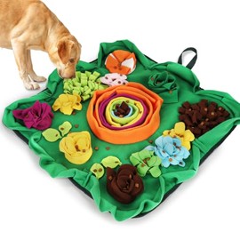 Vextronic Alfombrilla para Olfatear para Perros De Razas Grandes, Pequeñas Y Medianas, 25 X 25, Alfombrilla Interactiva para Buscar Comida con Forma D