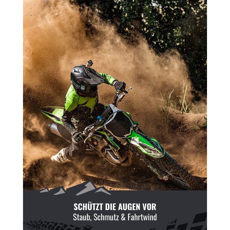 TWO-X Cross Goggles - Motocross Goggles with Mirrored Iridium Glass