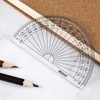 Plastic Protractor Math Protractors 180 Degrees, 4 Inch, Clear, Pack