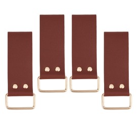 NICENEEDED 4 PCS Tape Measure Holder Leather Belt Clip, Measuring Tape Clip Tool Belt Drill Impact Tool Holster, Heavy Duty Multitool Belt With Loops for Tape Measure Clipped Tools