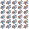Meimom 30Pcs Lever Wire Connectors, 2 in 4 Out, Blue,