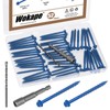 Wokape 52PCS 3/16" x 2-1/4" Slotted Hex Concrete Screw Anchor