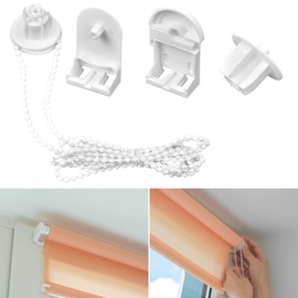 Roller Blind Spares Replacement Repair Kit,25mm Curtain Roller Blind Accessories Roller Blind Fittings Replacement Repair Kit，Curtain Roller Blind Accessories with 2M Beaded Chain Spare Kit