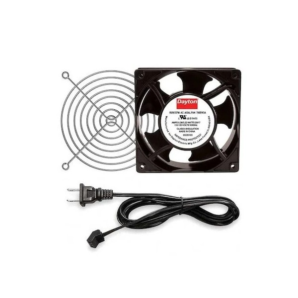 Dayton 786Ew3 Square Axial Fan Kit, 120V Ac, Cast Aluminum,