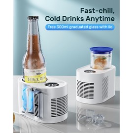 WISFISSH Smart Drink Cooler,Mini Refrigerator for Wine Chiller,3-In-1 Cup Cooler for Desk(Cooling, Heating, and Fermentation), Cooling Cup/Heater, Suitable for Bedroom, Study, Office, etc.