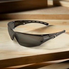 Ironwear 3085 Safety Glasses Anti-Fog ANSI Z87 Compliant with UVA and UVB Protection (Black/Gray)