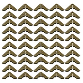 PATIKIL 15mm Metal Book Corners,50pcs Photo Corners Book Corners Protector Retro Metal Decorative for Crafting Scrapbook Photo Album Book Binding,Bronze