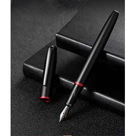 Picasso 916 - Pluma estilográfica con anillo rojo y negro mate con caja, color gris titanio                                                           