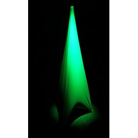 Rockville RSC7W White Tripod PA Speaker Stand Scrim Cloth, 360-Degree Cover, Wrinkle-Resistant, Machine Washable, for Weddings and DJ Events