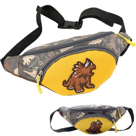 Belt Bag, Dinosaur Belt Bag, Casual Purse, Children's Belt Bag, Portable, Adjustable, Outdoor for Children, Boys, Girls, yellow, Children's belt bag