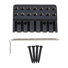 OVSAL 7 String Locking Nut Brass Guitar Bridge String Locks for Headless Electric Guitar Replacement Parts （Matte Black)