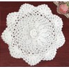 Creative Linens 6PCS 8" Round Crochet Lace Doily White 100%