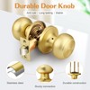 Probrico Interior Door Knob for Hallway, Gold Door Knobs Closet