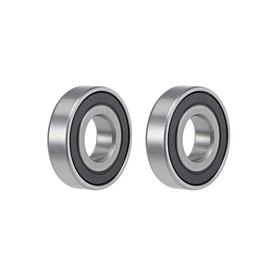 sourcing map 2PCS 16001-2RS Ball Bearings Deep Groove Ball Bearing Skateboard Bearings Roller Bearings Skateboard Ball Bearing Double Sealed Chrome Steel Z2 ABEC1 12mm x 28mm x 7mm