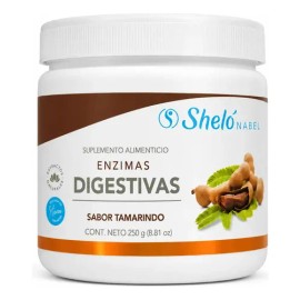 Enzimas Digestivas en Polvo Sheló Nabel, Suplemento Sabor Tamarindo para Digestión Óptima