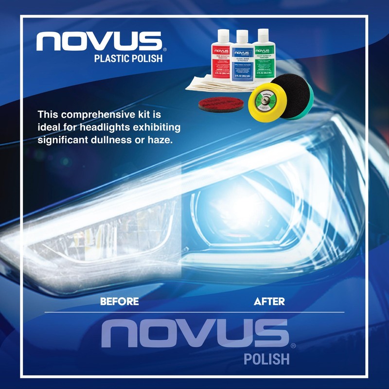 NOVUS Clear in Five Headlight Restoration Kit, 2 Ounce 1,